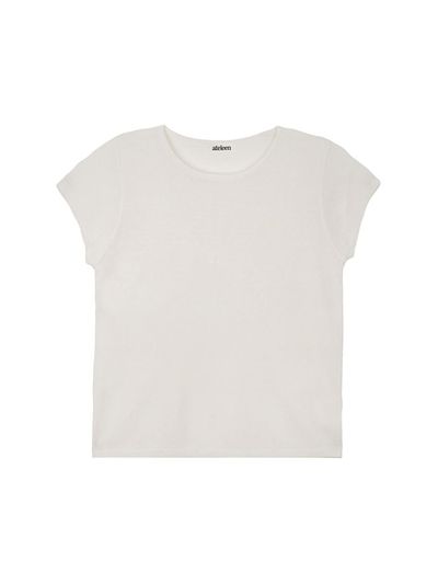 ateleen Rhona Half Sleeves Knit Sweater [IVORY]