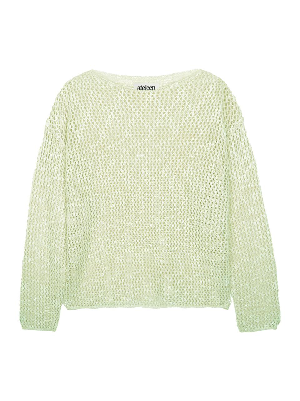 ateleen Rin Knit Top Sweater [PALE GREEN]
