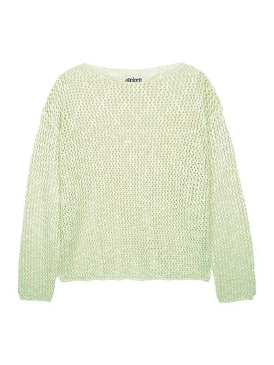 ateleen Rin Knit Top Sweater [PALE GREEN]