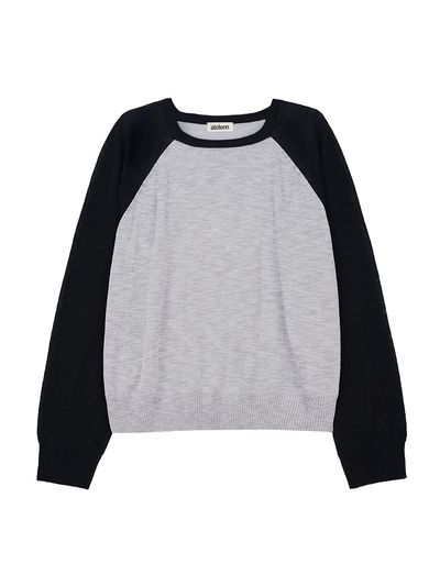 ateleen Rolass Knit Top Sweater [Black]
