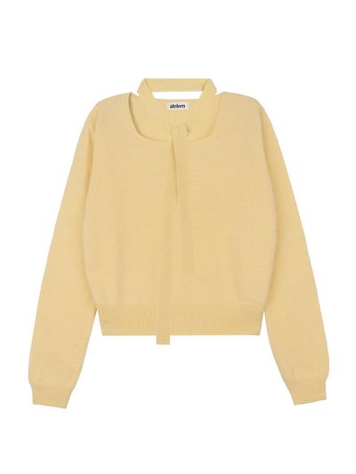 ateleen Scarf Knit Set [Yellow]