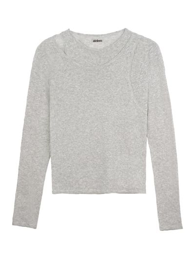 ateleen Vivian Knit Top Sweater [GREY]