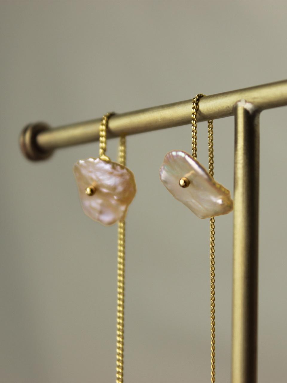Atelier Darin Pearl Chips Drop Earrings