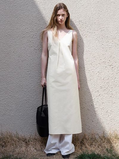Atelier Nain Back Ribbon Maxi Dress (OP-6281)