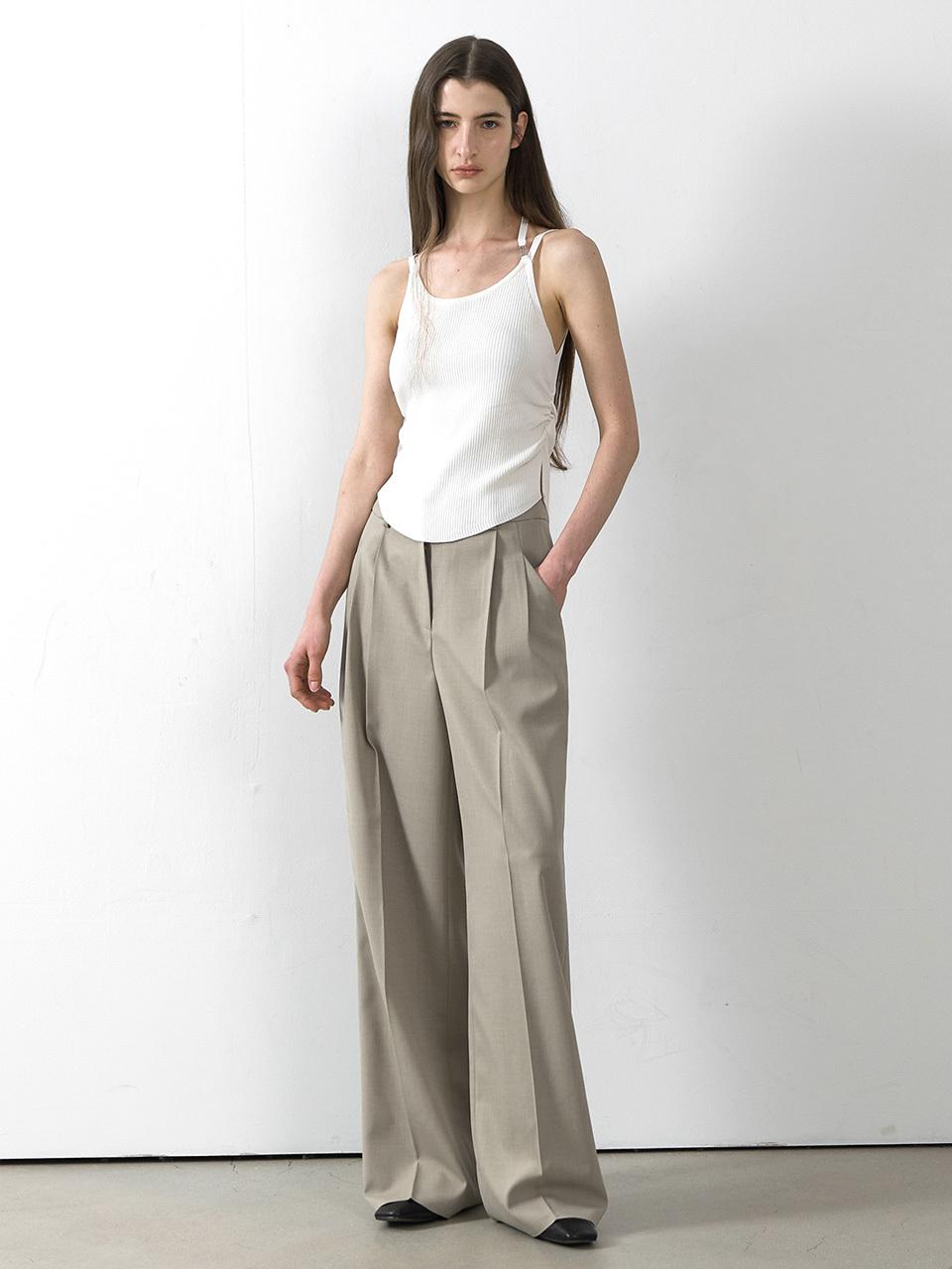 Atelier Nain BAY SET-UP TWO TUCK PANTS (PT-5664)