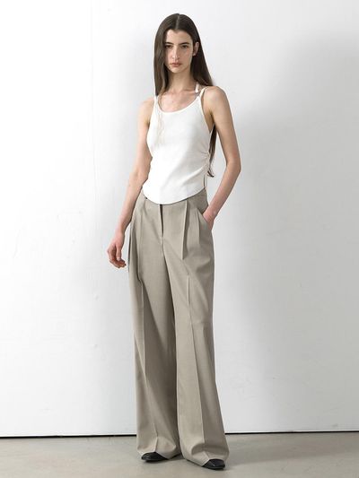 Atelier Nain BAY SET-UP TWO TUCK PANTS (PT-5664)