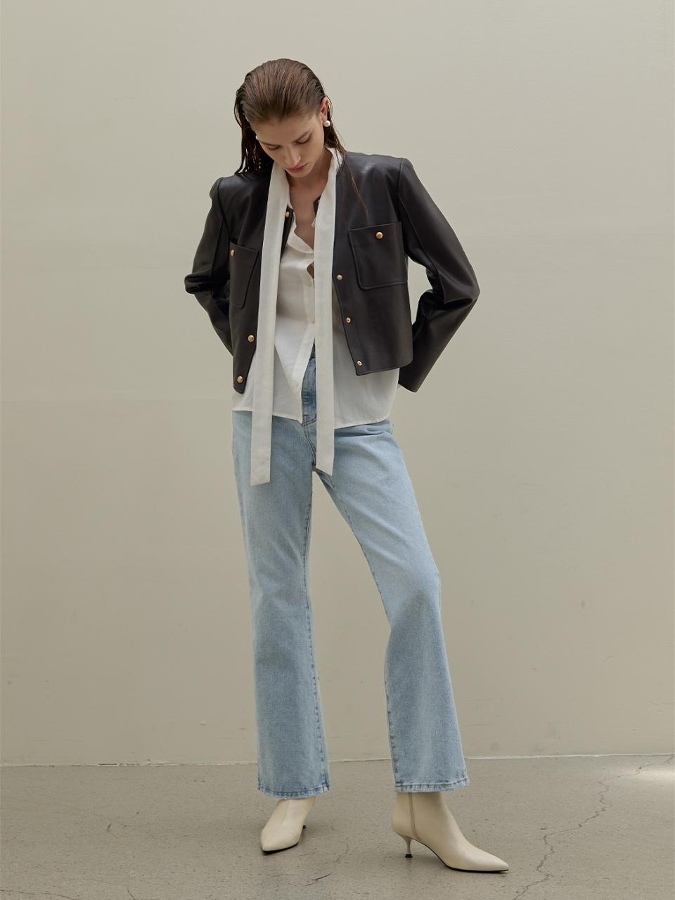 Atelier Nain CASUAL BOOTCUT LINE DENIM PANTS (PT-5417)