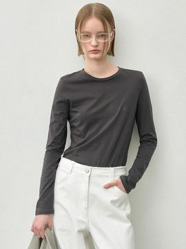 Atelier Nain Cotton Slim Fit Stitch Detail T-shirt (T-6999)
