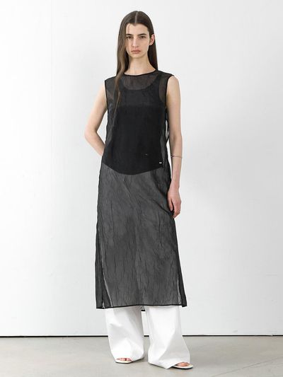 Atelier Nain CREASE SLIT ONE PIECE (OP-6282)