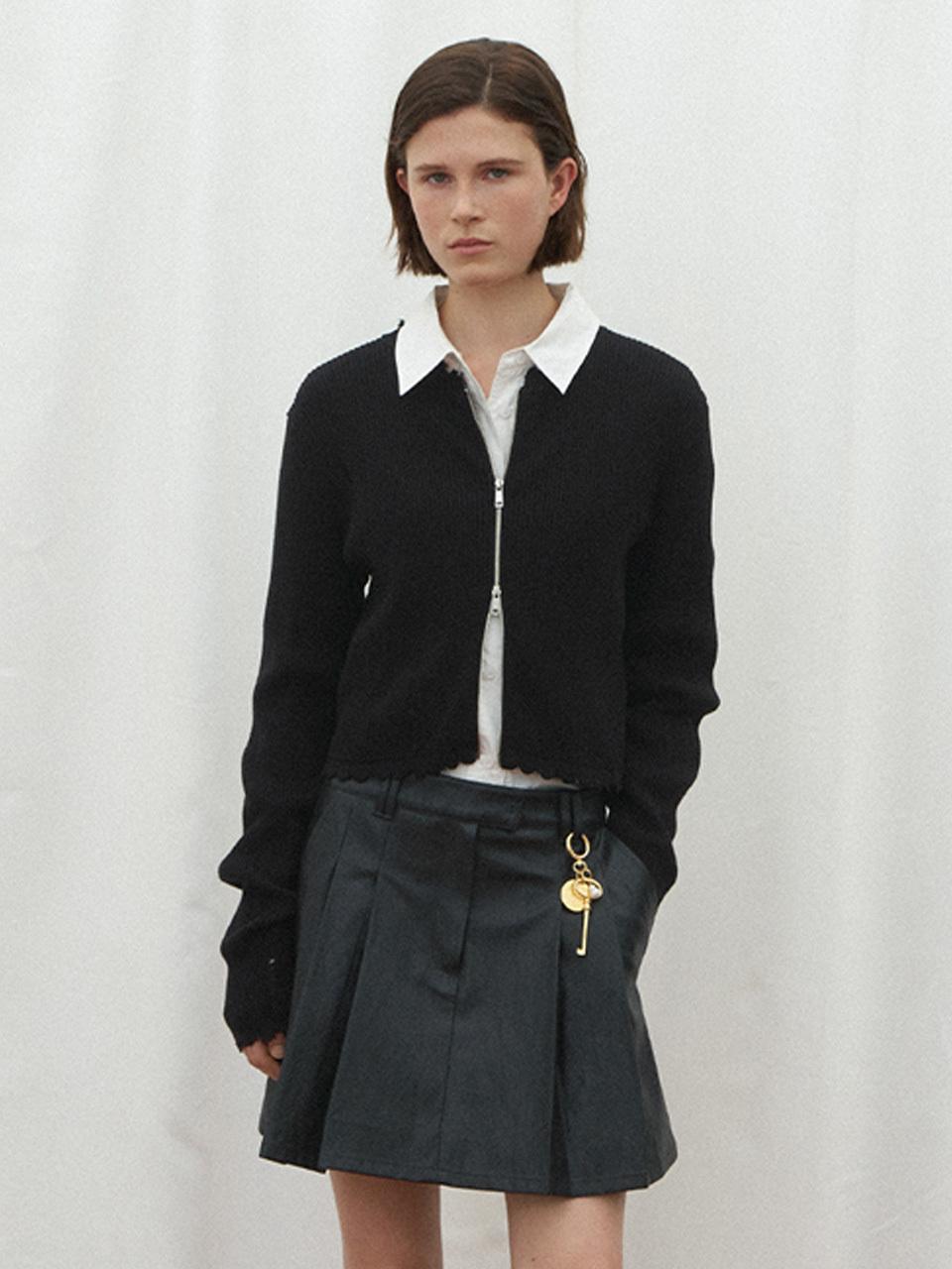 Atelier Nain DESTROY ZIP-UP KNIT CARDIGAN(CD-2144)