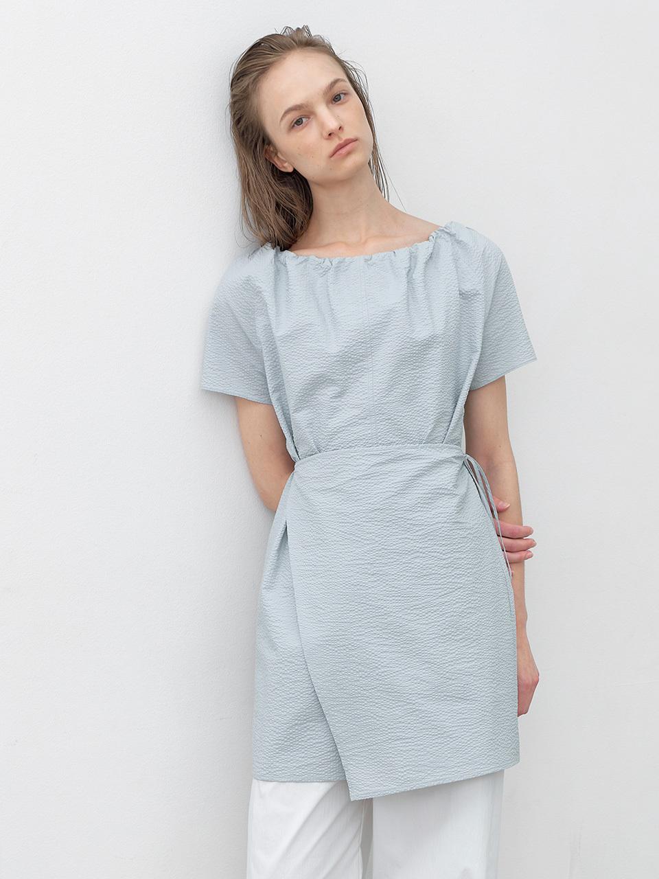 Atelier Nain EMBO STRAP MINI WRAP DRESS (OP-6265)