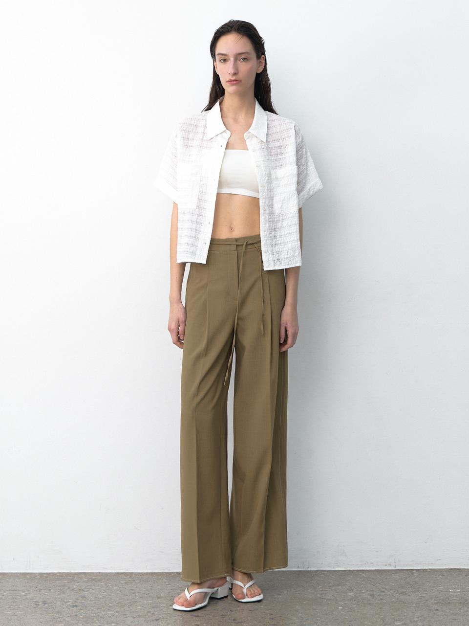 Atelier Nain ESSENTIAL COLOR STITCH WIDE PANTS S (PT-5663)