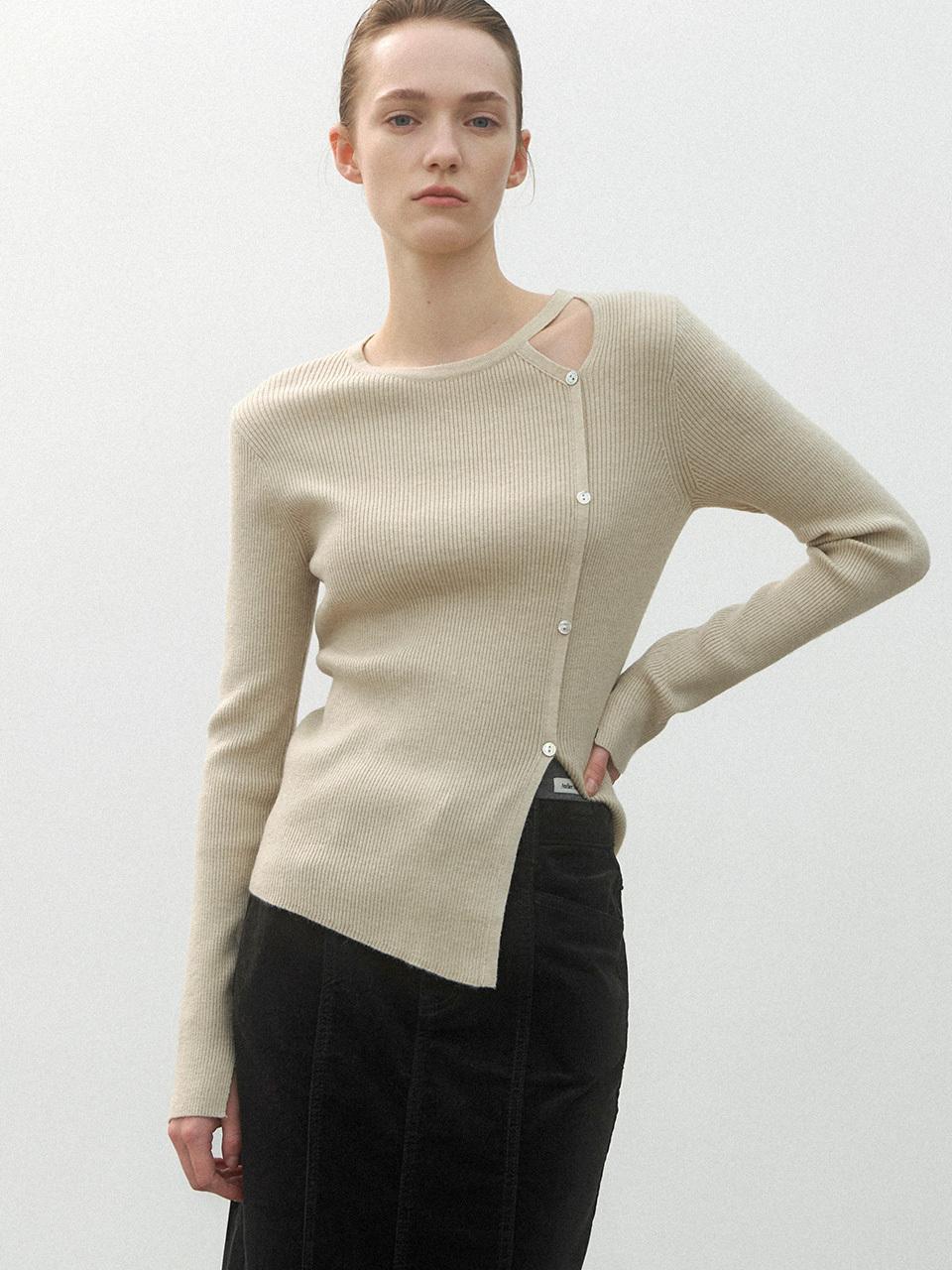 Atelier Nain ESSENTIAL DANIEL CUTOUT KNIT (T-6951)