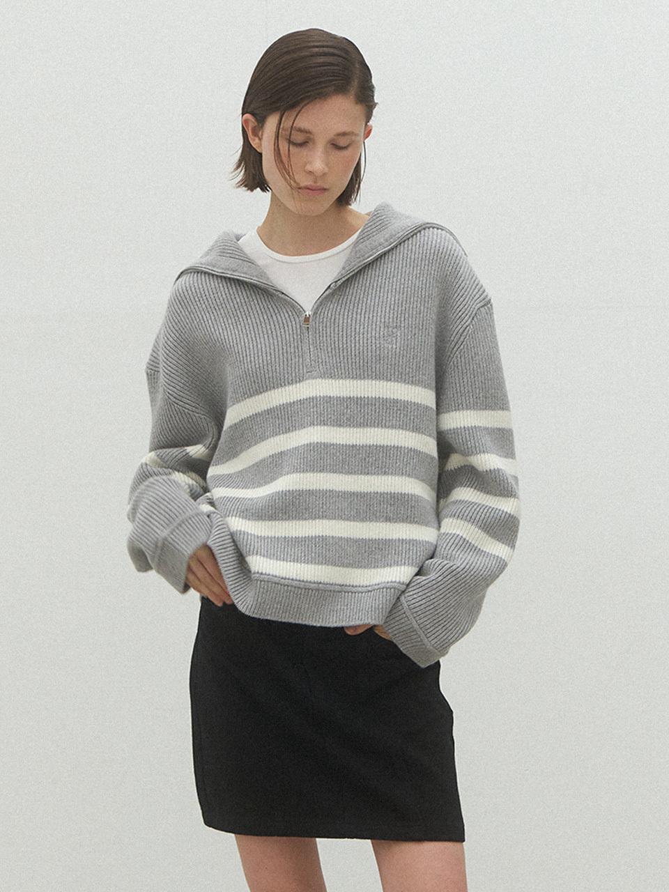 Atelier Nain ESSENTIAL MANA STRIPE KNITWEAR(T-6914)