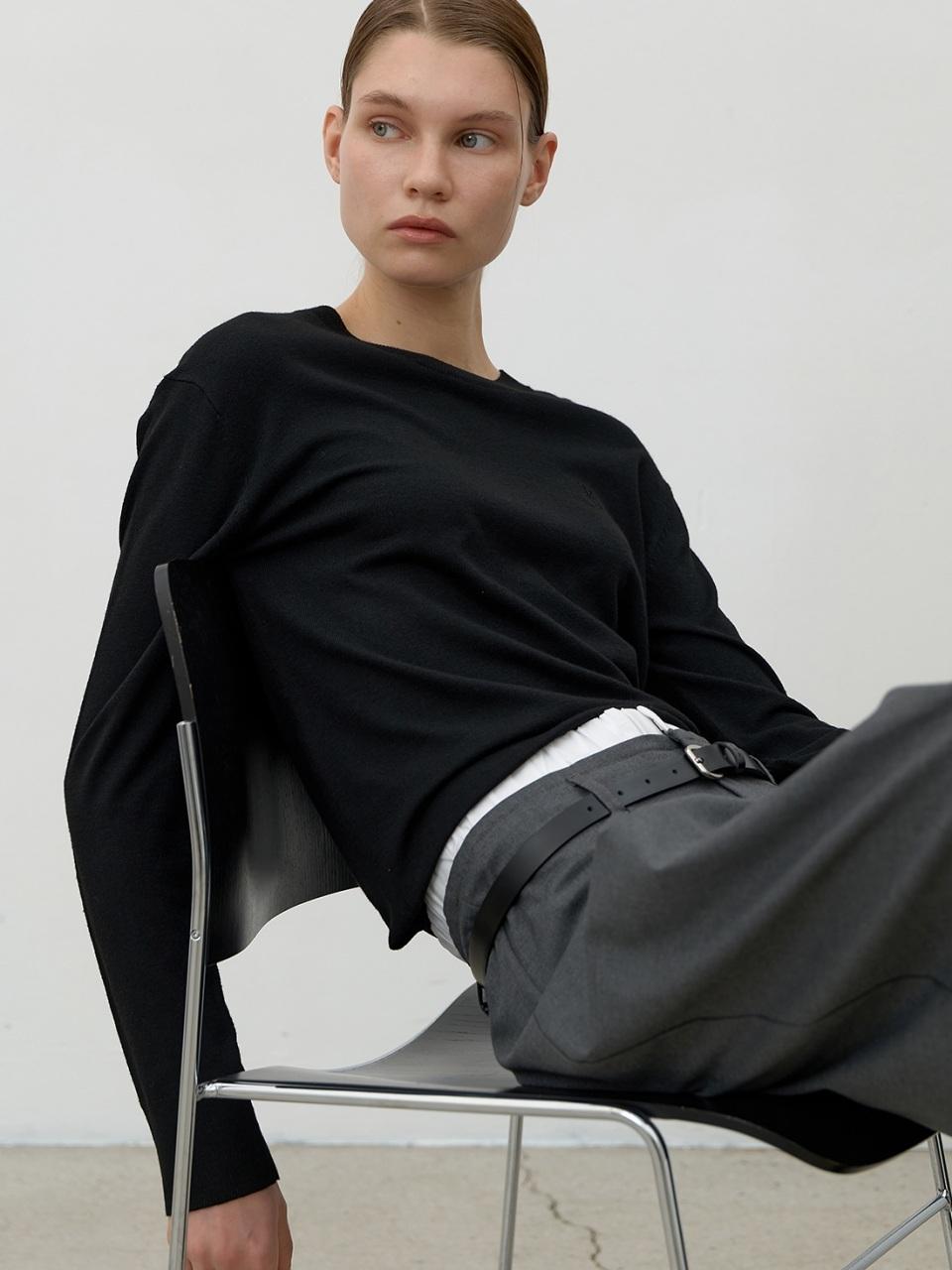 Atelier Nain Essential Overfit Round Neck Knit (T-6784)