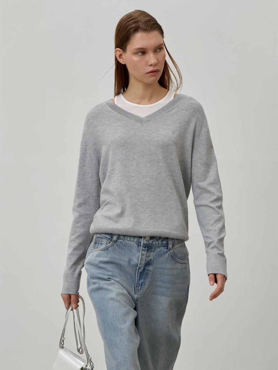 Atelier Nain Essential Overfit V-Neck Knit (T-6764)