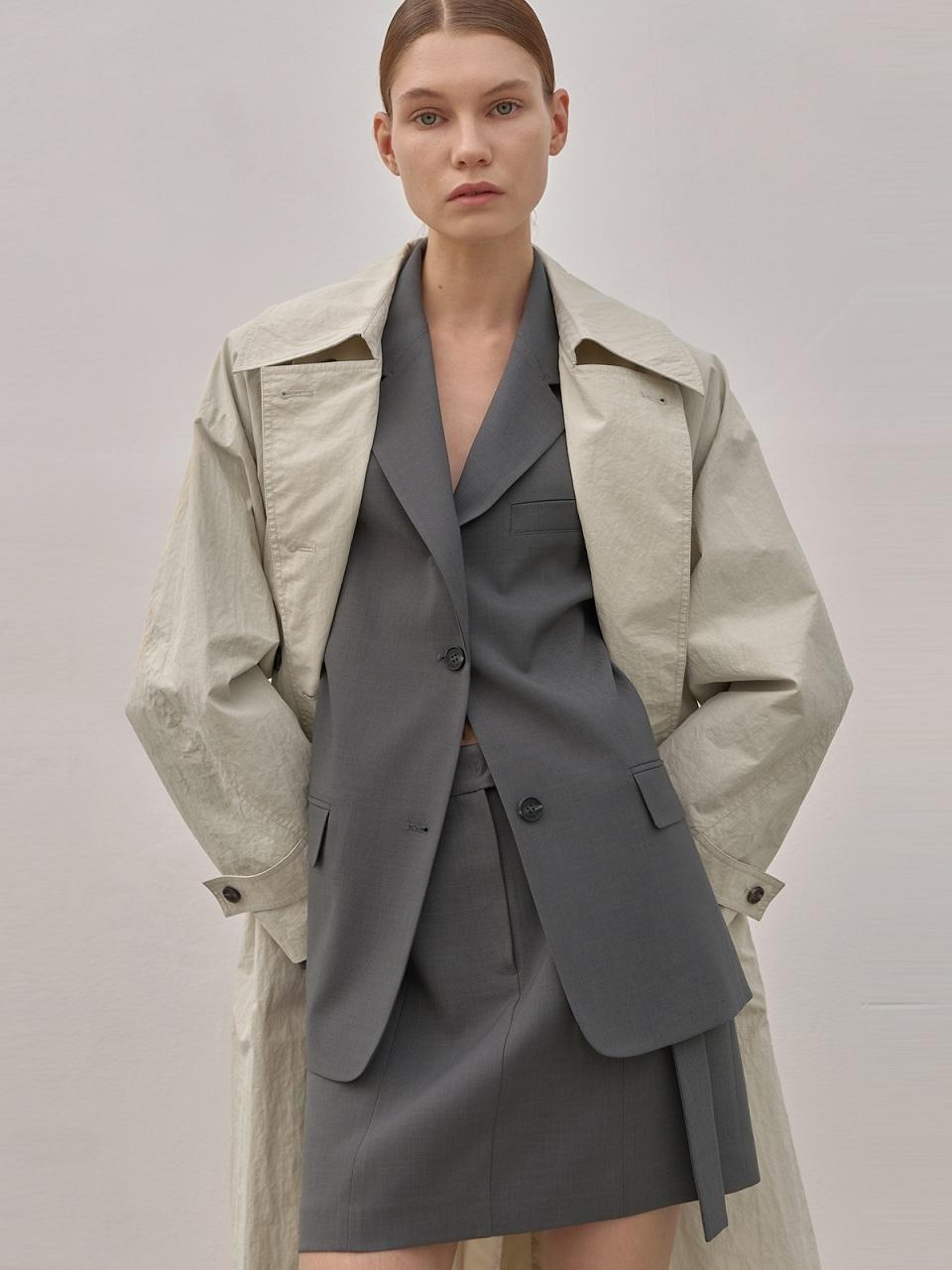 Atelier Nain Essential Todd Set-Up Mini Skirt (SK-4889)