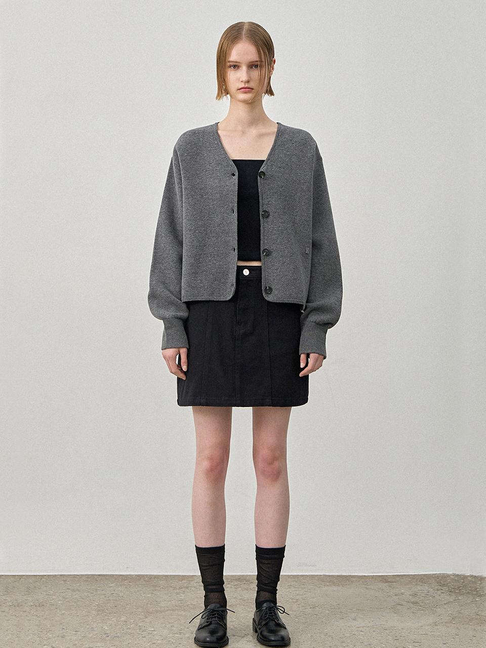 Atelier Nain Essential Wool Double-Knit Cardigan (CD-2192)