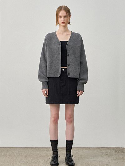 Atelier Nain Essential Wool Double-Knit Cardigan (CD-2192)