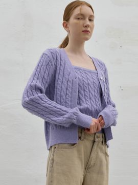 Atelier Nain Hairy Sweater Top Cardigan Set