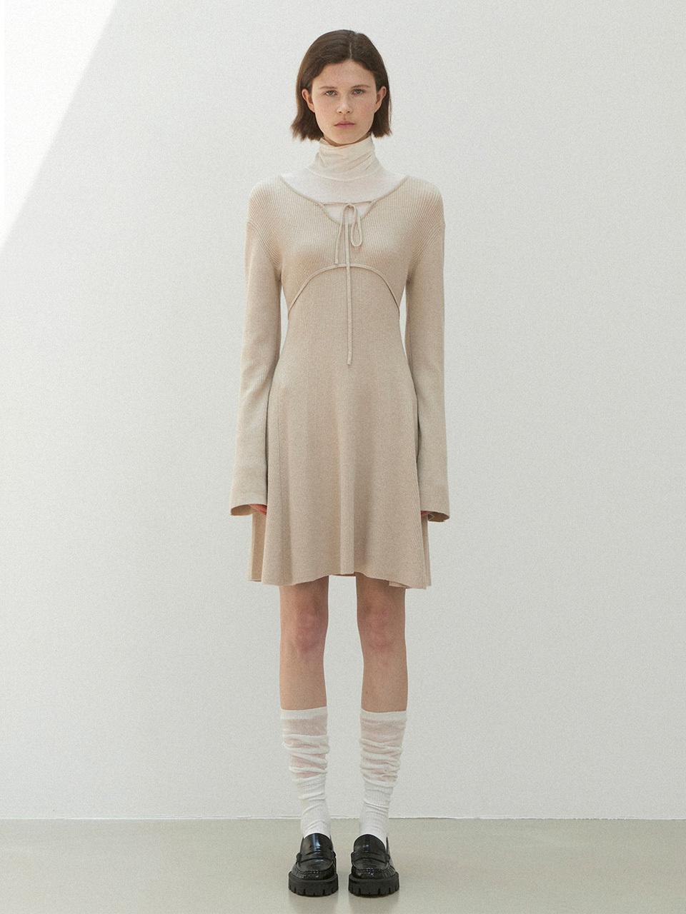 Atelier Nain JENNA RIBBON KNIT DRESS(OP-6225)
