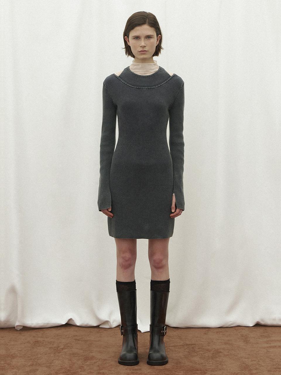 Atelier Nain LAYERED KNIT DRESS(OP-6220)