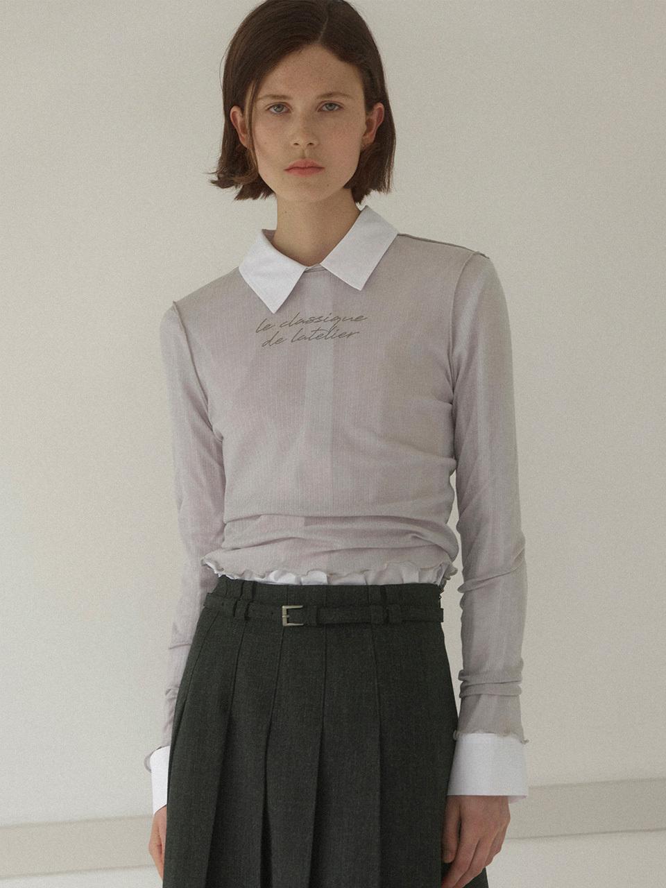 Atelier Nain Lettering Sheer T-shirt