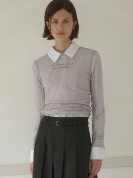 Atelier Nain Lettering Sheer T-shirt