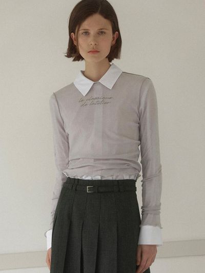 Atelier Nain Lettering Sheer T-shirt