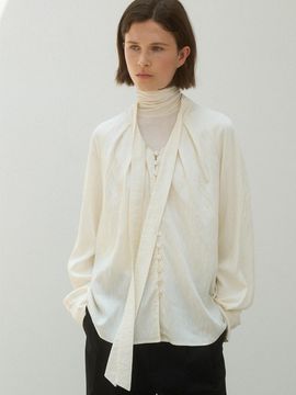 Atelier Nain LILIE TIE V-NECK BLOUSE(BL-4261)