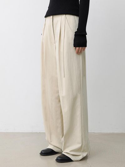 Atelier Nain Low Waist Adjustable String Lightweight Pants (PT-5623)