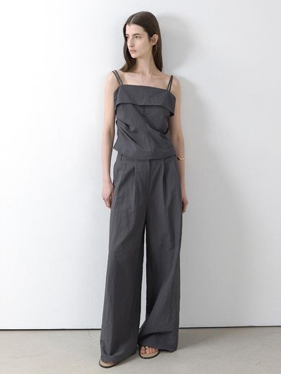 Atelier Nain MILA SET-UP FOLDING TUCK WIDE PANTS (PT-5668)