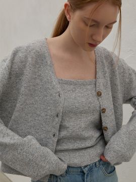 Atelier Nain Mixed Color Sweater Cardigan Set