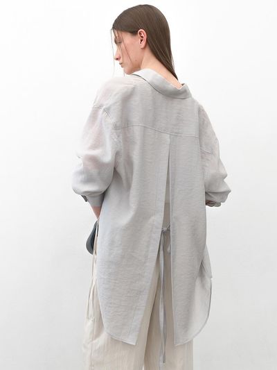 Atelier Nain Oversized Back Ribbon Elegant Blouse (BL-4300)