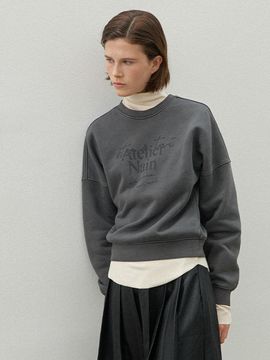 Atelier Nain PIGMENT CRACK SWEATSHIRT(T-6899)