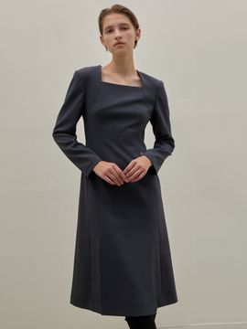 Atelier Nain Slim Power Dressing Dress_Deep Gray