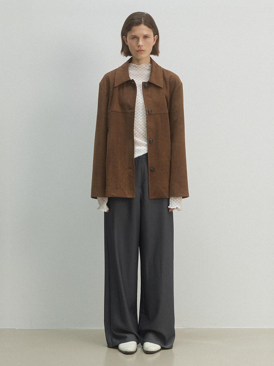 Atelier Nain SOFT WOOL STRIGHT BANDING PANTS(PT-5595)