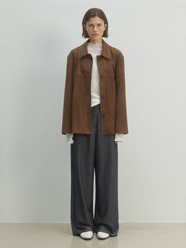 Atelier Nain SOFT WOOL STRIGHT BANDING PANTS(PT-5595)