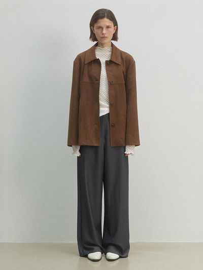 Atelier Nain SOFT WOOL STRIGHT BANDING PANTS(PT-5595)