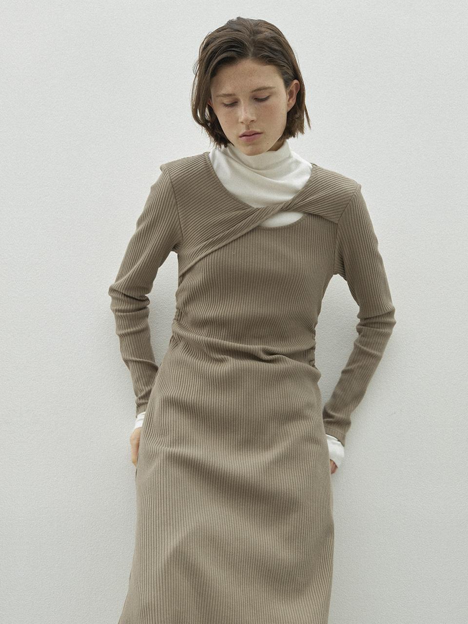 Atelier Nain TWIST JERSEY LONG DRESS(OP-6219)