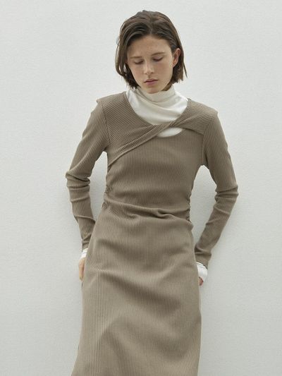 Atelier Nain TWIST JERSEY LONG DRESS(OP-6219)