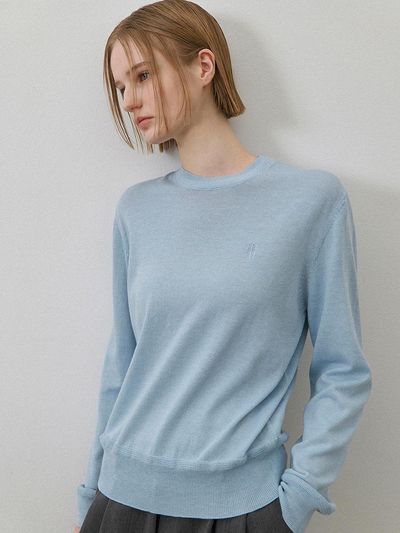 Atelier Nain Wool Blend Round Neck Essential Knit (T-7026)