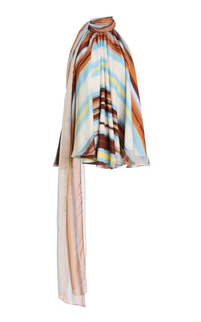 Atelier Prabal Gurung Atelier Prabal Gurung ChiffonCotton Halter Top