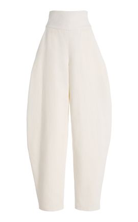 Atelier Prabal Gurung Atelier Prabal Gurung HighRise Slub Denim BarrelLeg Pants