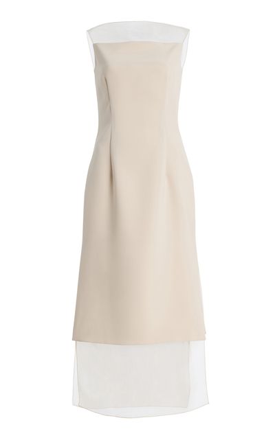 Atelier Prabal Gurung Atelier Prabal Gurung Stretch CrepeOrganza Midi Dress