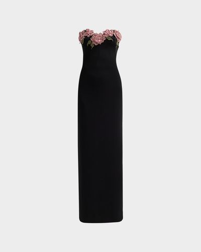 Atelier Prabal Gurung Blanca Embellished Rose Strapless Gown