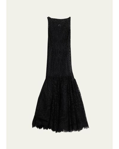 Atelier Prabal Gurung High-Neck Sleeveless Lace Mermaid Gown