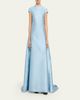 Atelier Prabal Gurung Naomi Crystal Button-Back Gown with Train - 2