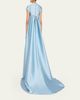 Atelier Prabal Gurung Naomi Crystal Button-Back Gown with Train - 3