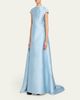 Atelier Prabal Gurung Naomi Crystal Button-Back Gown with Train - 4